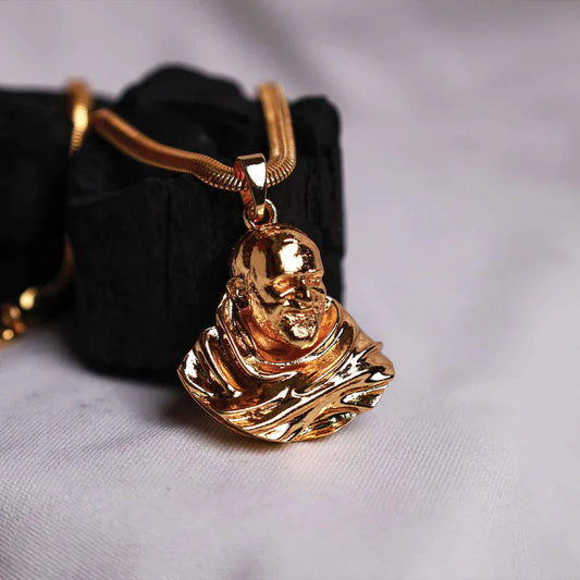 Sterling Gold Plated Neem Karoli Baba Pendant for Men