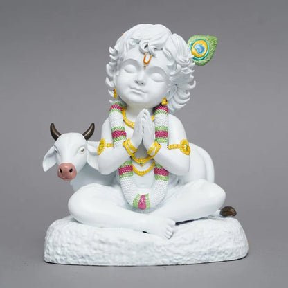 Baal Krishna with Cow