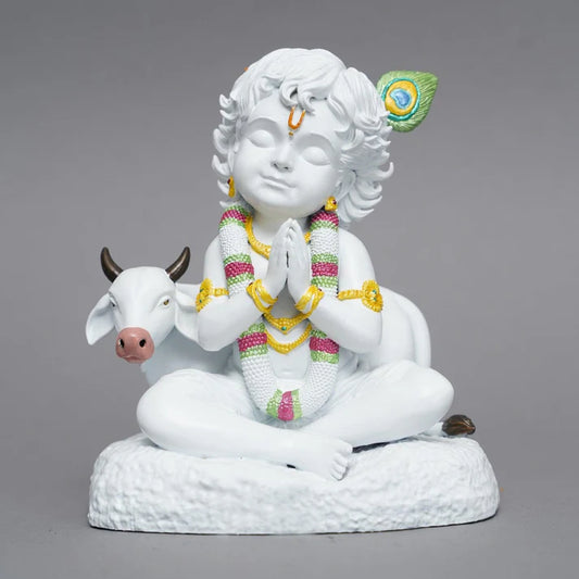 Baal Krishna with Cow